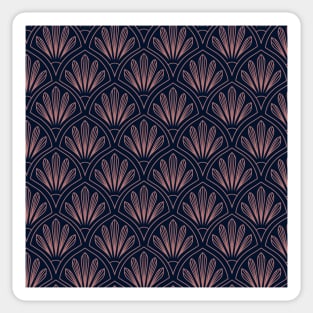 Art Deco elegance - navy blush Sticker